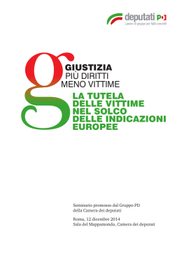 la tutela delle vittime nel solco delle indicazioni europee