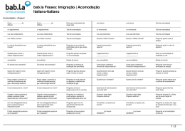 Frases: Imigração | Acomodação (Italiano-Italiano)