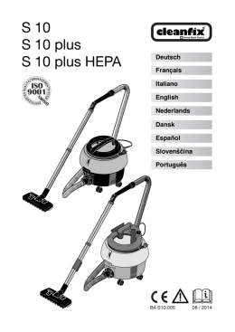 Technische Daten S 10 / S 10 plus / S 10 plus HEPA