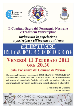 Il Comitato Sagra del Formaggio Nostrano e Tradizioni Valtrumpline
