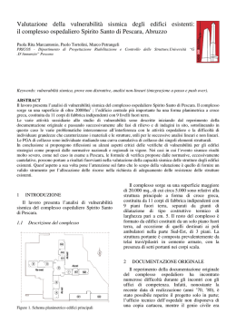 Valutazione della vulnerabilit&agrave; sismica degli edifici esistenti