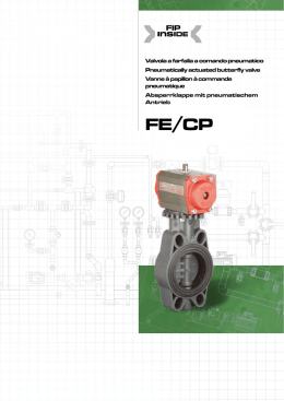 Valvola a farfalla a comando pneumatico Pneumatically actuated