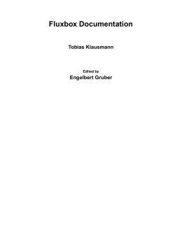 Fluxbox Documentation
