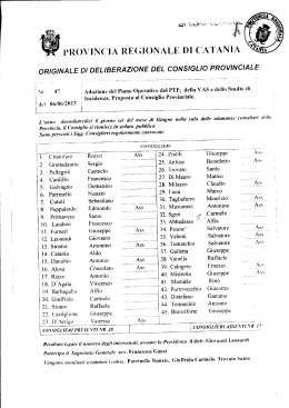 Delibera del Consiglio provinciale n. 47 del 06/06/2013