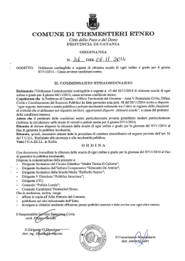 Ordinanza commissariale