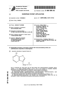 Oligopeptide derivatives of ipoxantine endowed with