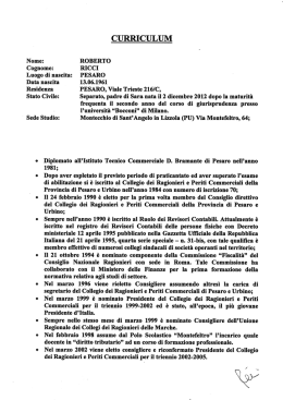 Ricci Roberto - Fondazione Cassa di Risparmio di Pesaro