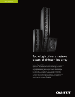 Tecnologia driver a nastro e sistemi di diffusori line array