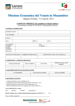 Missione Economica del Veneto in Mozambico