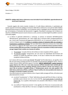 Note sulla fatturazione elettronica