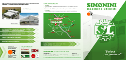 &ldquo;Seriet&agrave; per passione&rdquo; - Simonini Macchine Utensili