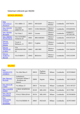 Veterinari referenti per HD/ED - Gruppo Cinofilo Monzese CORONA