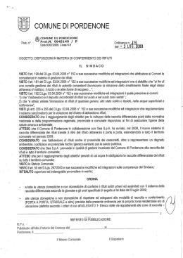 ll.i,l` COMUNE DI PORDENONE - GEA &ndash; Gestioni Ecologiche e