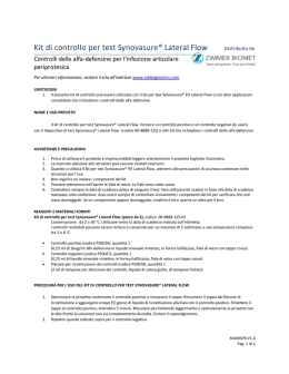 Kit di controllo per test Synovasure&reg; Lateral Flow
