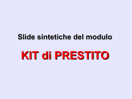 KIT di PRESTITO