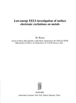 Low-energy EELS investigation 0f surface