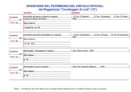 Patrimonio dell`Associazione "Lodi s`Immola"