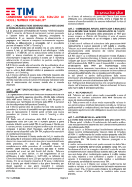 Condizioni Generali del Servizio di Mobile