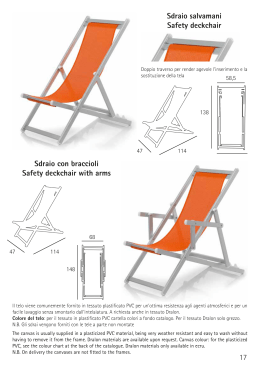 17 Sdraio con braccioli Safety deckchair with arms