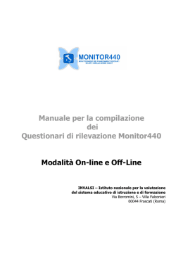 Manuale per la compilazione dei Questionari di rilevazione