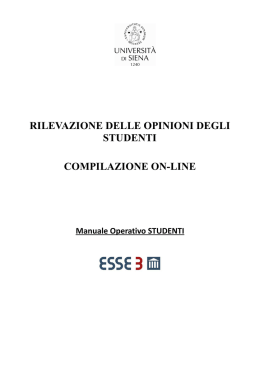 Manuale per la compilazione dei questionari di valutazione della