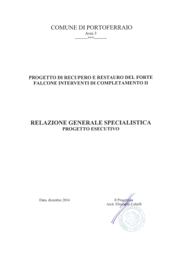 Relazione Tecnica - Comune di Portoferraio