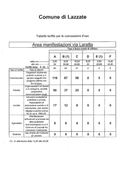 Scarica il tariffario