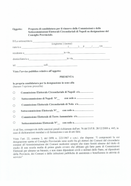 Domanda commissioni elettorali