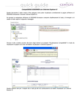 Compatibilità SISSIWEB con Internet Explorer 8