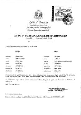 MORELLI - BEVERE - Comune di Pescara