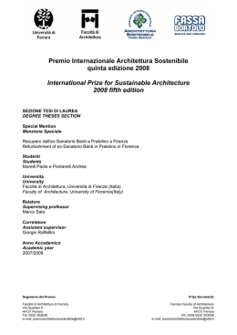 info pdf - Premio Internazionale Architettura Sostenibile