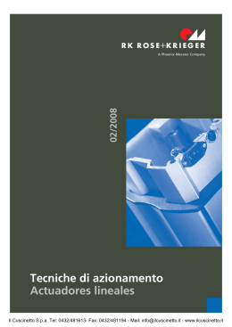 Catalogo attuatori e colonne R+K