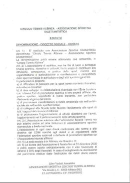 Statuto - Circolo Tennis Albinea