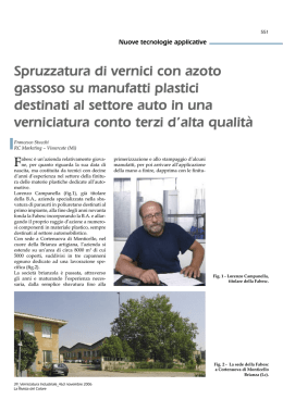 Spruzzatura di vernici con azoto gassoso su manufatti