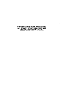 Convenzione del Consorzio per i Servizi Socio Assistenziali delle
