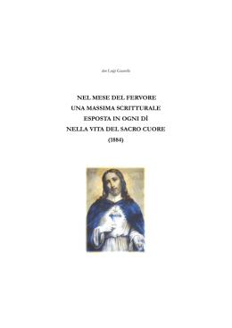 nel mese del fervore una massima scritturale esposta in ogni dì