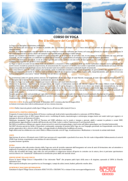 CORSO DI YOGA - Sport Village Il Ciocco