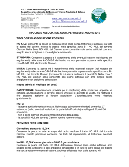 Informazioni generali sulle modalit&agrave; e le tipologie associative