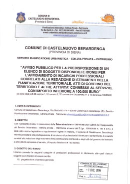 comune di castelnuovo berardenga (si) – avviso pubblico per la