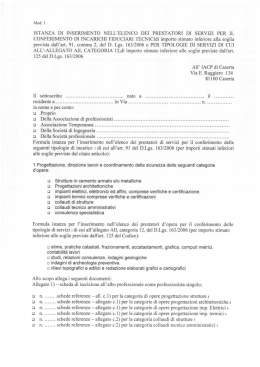 tecnici - schema di domanda