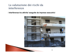 Interferenze tra attivita` eseguite da imprese esecutrici