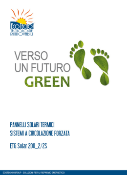 Page 1 VERSO ~ UN FUTURO C` E E PANNELLI S&Uuml;LAHI IEHMIEI