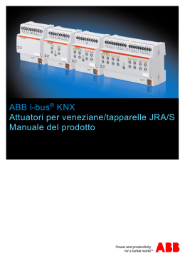 ABB i-bus KNX Attuatori per veneziane/tapparelle JRA/S Manuale