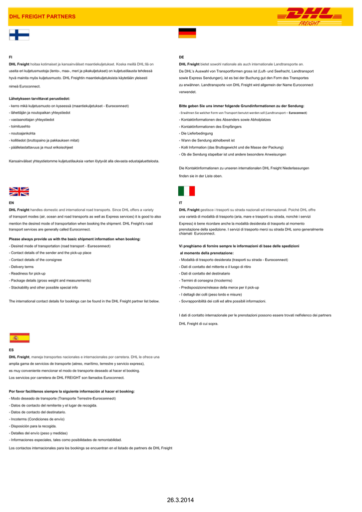Dhl Freight Partners