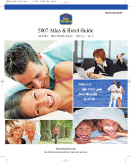2007 Atlas & Hotel Guide - BEST WESTERN Hotel Schaper