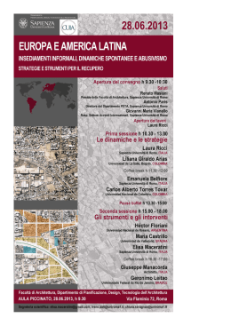 Locandina con cuia2_0 - Facolt&agrave; di Architettura