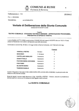 delibera G.C. 113 / 2008