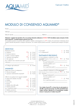 MODULO DI CONSENSO AQUAMID&reg;