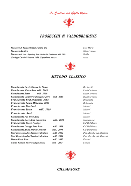 Carta dei Vini 2010 senza prezzi (versione 1)