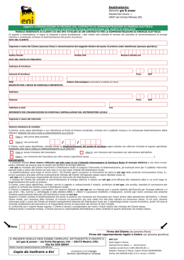Oggetto: COMUNICAZIONE DI RECESSO DAL